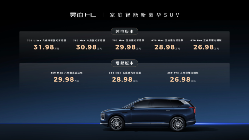 售价26.98万起！昊铂HL给问界理想出难题了！